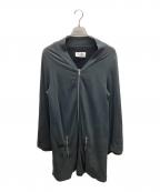 MM6 Maison Margielaエムエムシックスメゾンマルジェラ）の古着「ロングダブルジップカーディガン」｜グレー