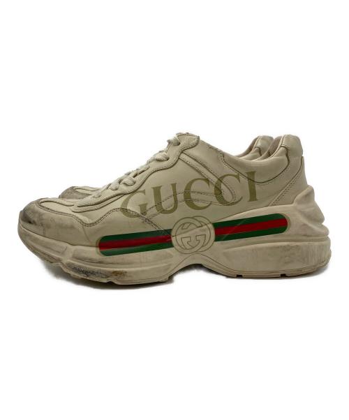 GUCCI（グッチ）GUCCI (グッチ) スニーカー ベージュ サイズ:SIZE5の古着・服飾アイテム