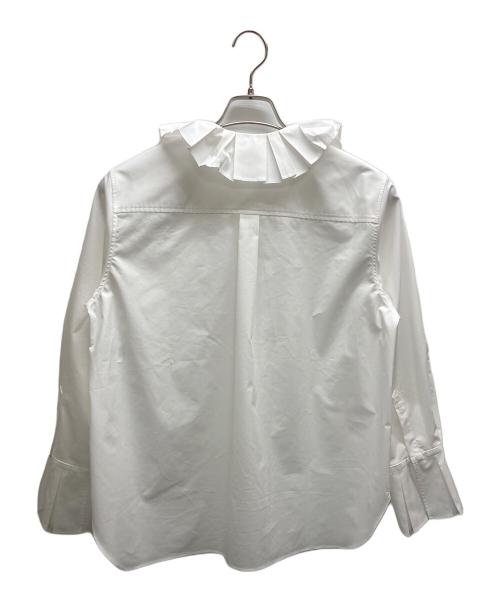 DEPAREILLE（デパリエ）DEPAREILLE (デパリエ) COTTONPOLYESTER PLEATS BLOUSE / コットン ポリプリーツシャツ ホワイト サイズ:SIZE38の古着・服飾アイテム
