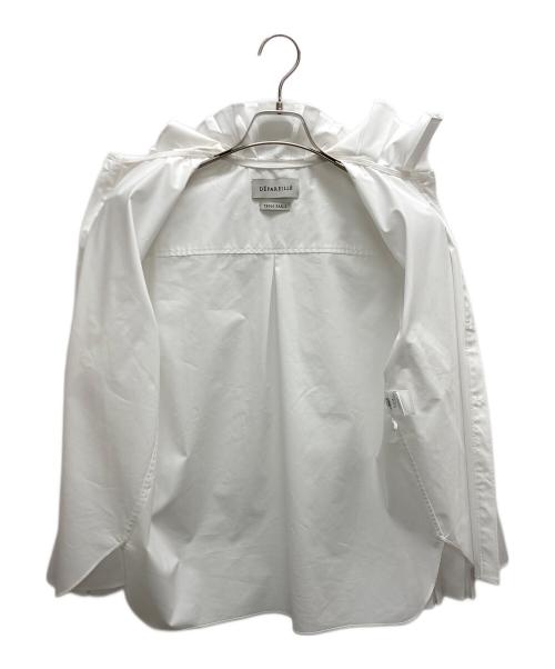 DEPAREILLE（デパリエ）DEPAREILLE (デパリエ) COTTONPOLYESTER PLEATS BLOUSE / コットン ポリプリーツシャツ ホワイト サイズ:SIZE38の古着・服飾アイテム