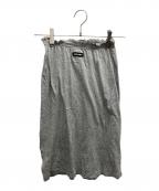 MIU MIUミュウミュウ）の古着「リブ ジャージー スカート」｜グレー