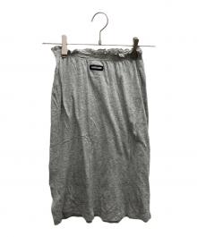 MIU MIU（ミュウミュウ）の古着「リブ ジャージー スカート」｜グレー