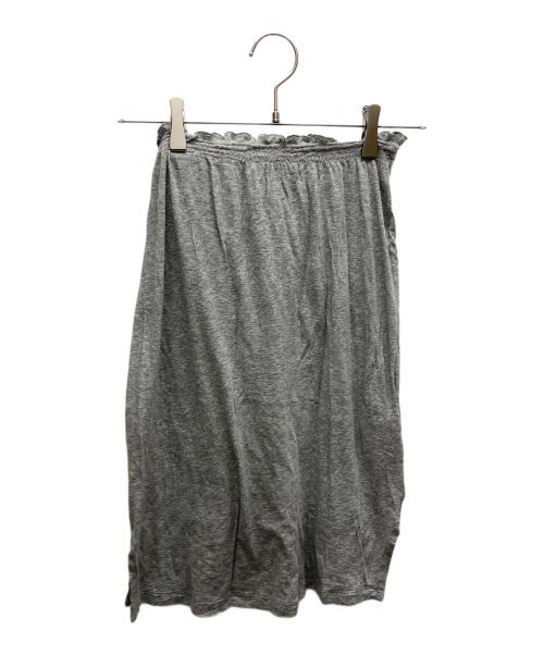 MIU MIU（ミュウミュウ）MIU MIU (ミュウミュウ) リブ ジャージー スカート グレー サイズ:SIZE Sの古着・服飾アイテム