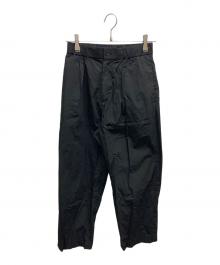 ATON（エイトン）の古着「KYOTO TSURIZOME COTTON WIDE EAZY PANTS」｜ブラック
