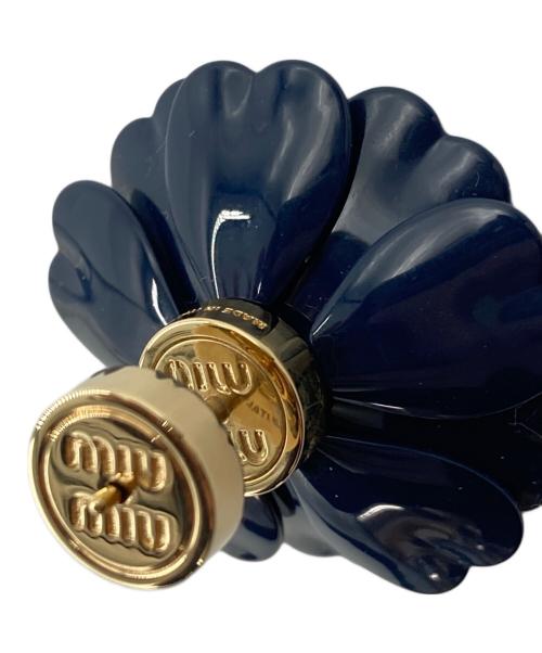 MIU_MIU（ミウ_ミウ）MIU_MIU (ミウ_ミウ) メタルxレザーピアス  サイズ:実寸サイズをご参照下さい。の古着・服飾アイテム