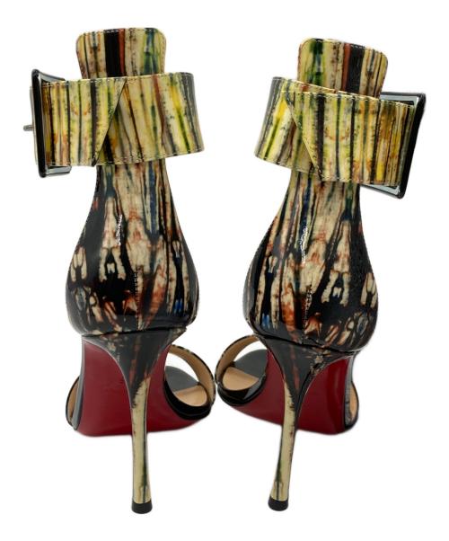 Christian Louboutin（クリスチャン・ルブタン）Christian Louboutin (クリスチャン・ルブタン) ヒールサンダル グリーン×ブラック サイズ:SIZE 35の古着・服飾アイテム