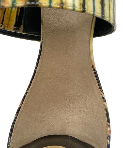 Christian Louboutin（クリスチャン・ルブタン）Christian Louboutin (クリスチャン・ルブタン) ヒールサンダル グリーン×ブラック サイズ:SIZE 35の古着・服飾アイテム