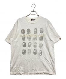 A BATHING APE（アベイシングエイプ）の古着「GARMENT DYE LOGO RELAXED FIT TEE」｜ホワイト