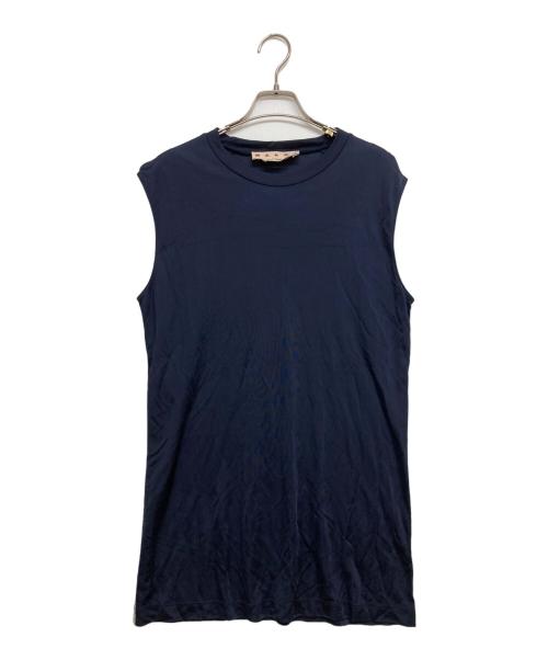 MARNI（マルニ）MARNI (マルニ) レーヨンノースリーブカットソー ネイビー サイズ:SIZE 38の古着・服飾アイテム