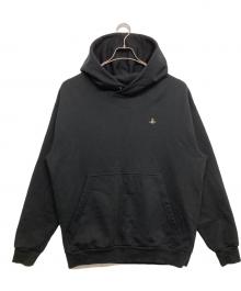 Vivienne Westwood（ヴィヴィアンウエストウッド）の古着「オーブ刺繍パーカー」｜ブラック