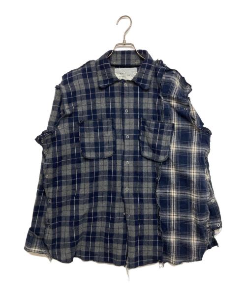 MOUNTAIN RESEARCH（マウンテンリサーチ）MOUNTAIN RESEARCH (マウンテンリサーチ) No Sew Shirt ネイビー サイズ:SIZE 2の古着・服飾アイテム