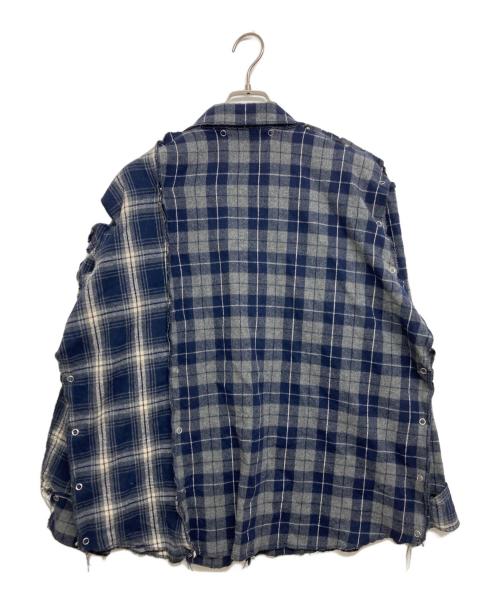 MOUNTAIN RESEARCH（マウンテンリサーチ）MOUNTAIN RESEARCH (マウンテンリサーチ) No Sew Shirt ネイビー サイズ:SIZE 2の古着・服飾アイテム