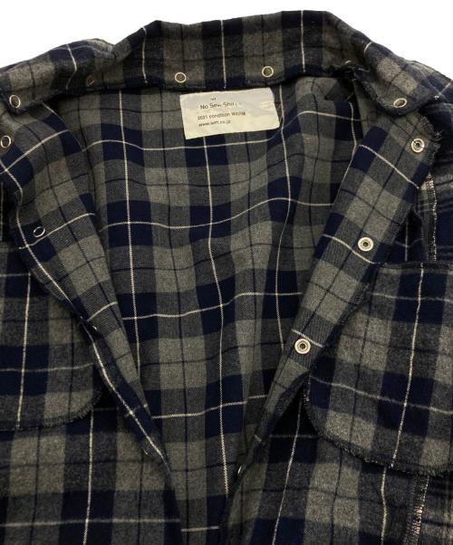 MOUNTAIN RESEARCH（マウンテンリサーチ）MOUNTAIN RESEARCH (マウンテンリサーチ) No Sew Shirt ネイビー サイズ:SIZE 2の古着・服飾アイテム