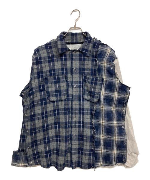 MOUNTAIN RESEARCH（マウンテンリサーチ）MOUNTAIN RESEARCH (マウンテンリサーチ) No Sew Shirt ネイビー サイズ:SIZE 2の古着・服飾アイテム