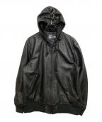 AVIREXアヴィレックス）の古着「COMFORTABLE LEATHER PARKA MK-2」｜ブラック
