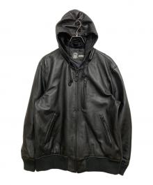 AVIREX（アヴィレックス）の古着「COMFORTABLE LEATHER PARKA MK-2」｜ブラック