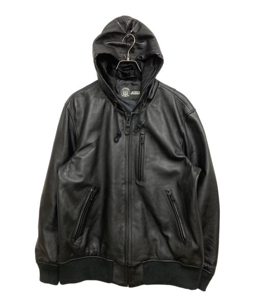 AVIREX（アヴィレックス）AVIREX (アヴィレックス) COMFORTABLE LEATHER PARKA MK-2 ブラック サイズ:SIZE XLの古着・服飾アイテム