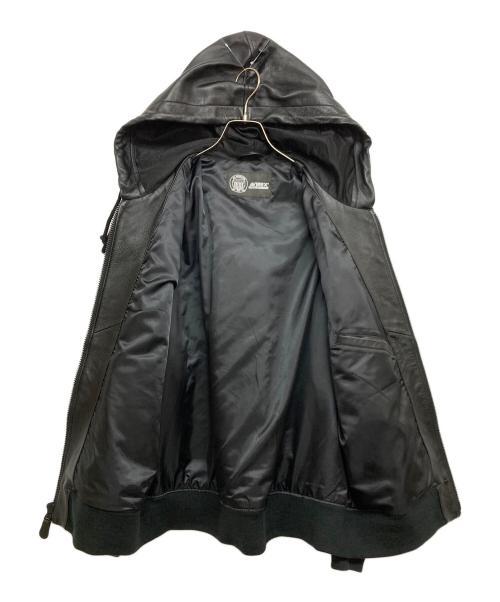 AVIREX（アヴィレックス）AVIREX (アヴィレックス) COMFORTABLE LEATHER PARKA MK-2 ブラック サイズ:SIZE XLの古着・服飾アイテム