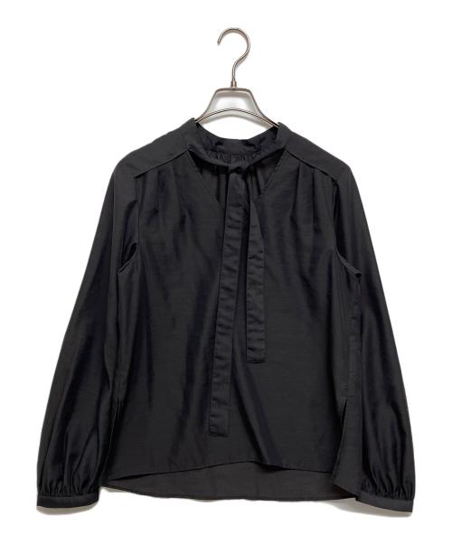 Noble（ノーブル）Noble (ノーブル) ブライトシアーヨーク ボウタイブラウス グレー サイズ:SIZE Freeの古着・服飾アイテム