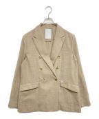 Nobleノーブル）の古着「ドンゴロスダブルジャケット」｜ベージュ