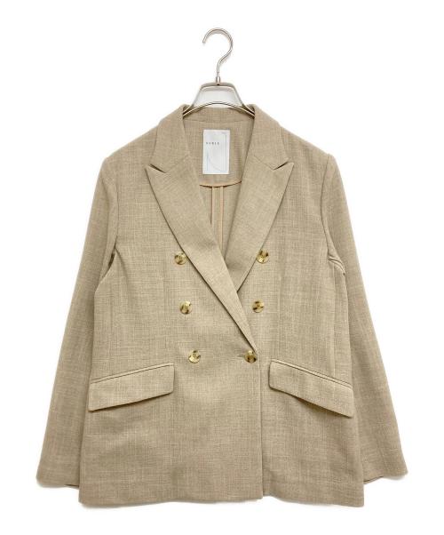 Noble（ノーブル）Noble (ノーブル) ドンゴロスダブルジャケット ベージュ サイズ:SIZE 38の古着・服飾アイテム