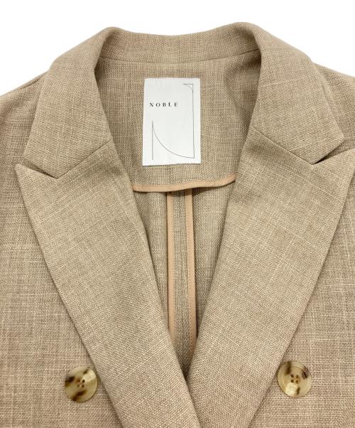 Noble（ノーブル）Noble (ノーブル) ドンゴロスダブルジャケット ベージュ サイズ:SIZE 38の古着・服飾アイテム