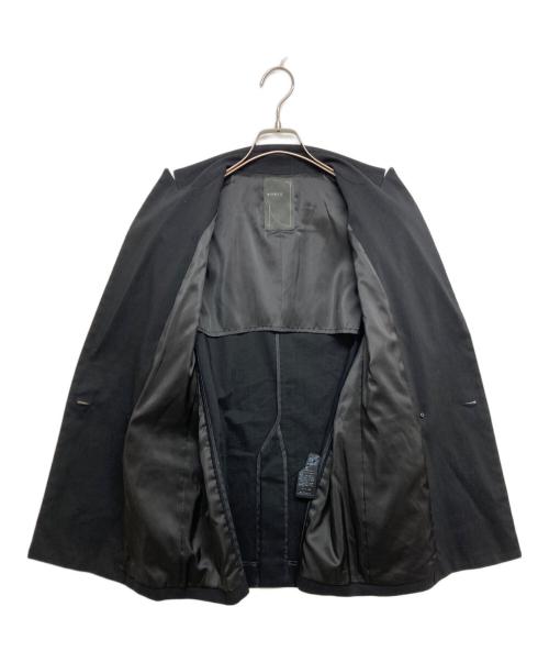 Noble（ノーブル）Noble (ノーブル) 麻ストレッチピークドラペルダブルジャケット ブラック サイズ:SIZE 38の古着・服飾アイテム
