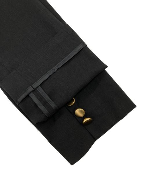 Noble（ノーブル）Noble (ノーブル) 麻ストレッチピークドラペルダブルジャケット ブラック サイズ:SIZE 38の古着・服飾アイテム