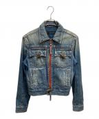 DSQUARED2ディースクエアード）の古着「ジップデニムジャケット」｜インディゴ