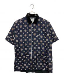 sacai（サカイ）の古着「Komon Print Shirt」｜ネイビー