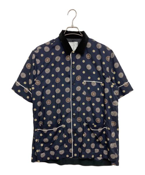 sacai（サカイ）sacai (サカイ) Komon Print Shirt ネイビー サイズ:SIZE2の古着・服飾アイテム