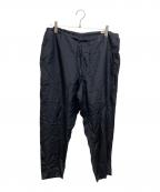 COMOLIコモリ）の古着「シルク テーパードパンツ」｜ネイビー