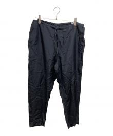 COMOLI（コモリ）の古着「シルク テーパードパンツ」｜ネイビー