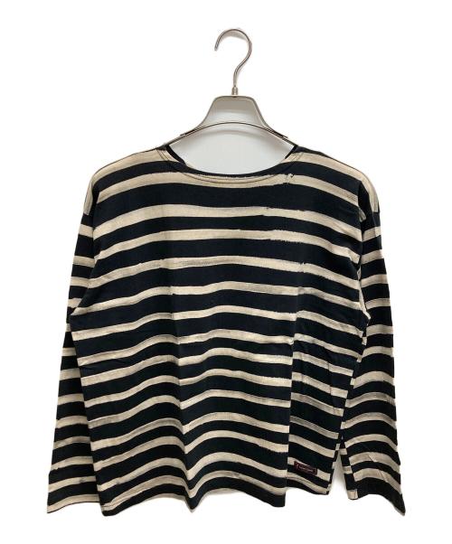 Porter Classic（ポータークラシック）Porter Classic (ポータークラシック) アーティストボーダーカットソー ホワイト×ブラック サイズ:SIZE2の古着・服飾アイテム