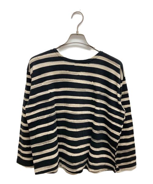 Porter Classic（ポータークラシック）Porter Classic (ポータークラシック) アーティストボーダーカットソー ホワイト×ブラック サイズ:SIZE2の古着・服飾アイテム