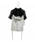 sacai（サカイ）の古着「Forever Top フォーエバー シアードッキング シースルー切替 フリルデザイン 半袖 Tシャツ」｜ホワイト×ブラック