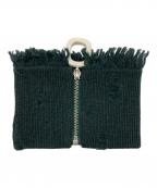 J.W.ANDERSONジェイダブリューアンダーソン）の古着「ジャガードロゴロールネックスカーフ」｜グリーン