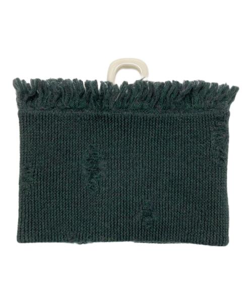 J.W.ANDERSON（ジェイダブリューアンダーソン）J.W.ANDERSON (ジェイダブリューアンダーソン) ジャガードロゴロールネックスカーフ グリーンの古着・服飾アイテム