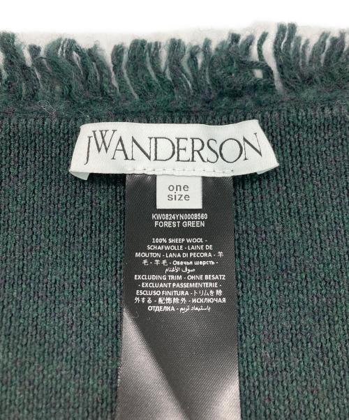 J.W.ANDERSON（ジェイダブリューアンダーソン）J.W.ANDERSON (ジェイダブリューアンダーソン) ジャガードロゴロールネックスカーフ グリーンの古着・服飾アイテム