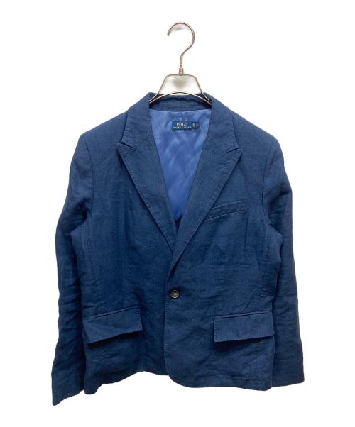 POLO RALPH LAUREN（ポロ・ラルフローレン）POLO RALPH LAUREN (ポロ・ラルフローレン) リネンテーラードジャケット ネイビー サイズ:SIZE10の古着・服飾アイテム