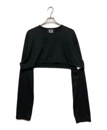BLACK COMME des GARCONS（ブラックコムデギャルソン）の古着「エステル クロップドカットソー」｜ブラック