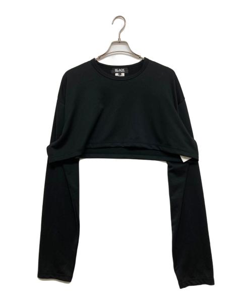 BLACK COMME des GARCONS（ブラックコムデギャルソン）BLACK COMME des GARCONS (ブラックコムデギャルソン) エステル クロップドカットソー ブラック サイズ:SIZE Lの古着・服飾アイテム