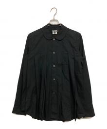 BLACK COMME des GARCONS（ブラックコムデギャルソン）の古着「プリーツ丸襟ブラウス」｜ブラック