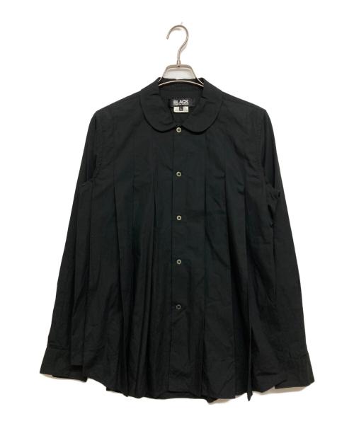 BLACK COMME des GARCONS（ブラックコムデギャルソン）BLACK COMME des GARCONS (ブラックコムデギャルソン) プリーツ丸襟ブラウス ブラック サイズ:SIZE Lの古着・服飾アイテム