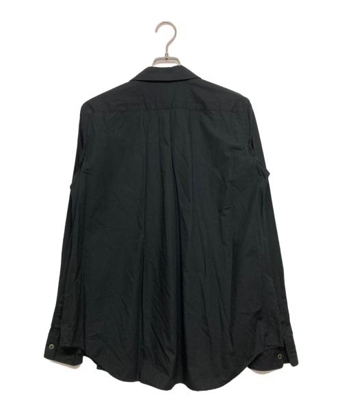 BLACK COMME des GARCONS（ブラックコムデギャルソン）BLACK COMME des GARCONS (ブラックコムデギャルソン) プリーツ丸襟ブラウス ブラック サイズ:SIZE Lの古着・服飾アイテム