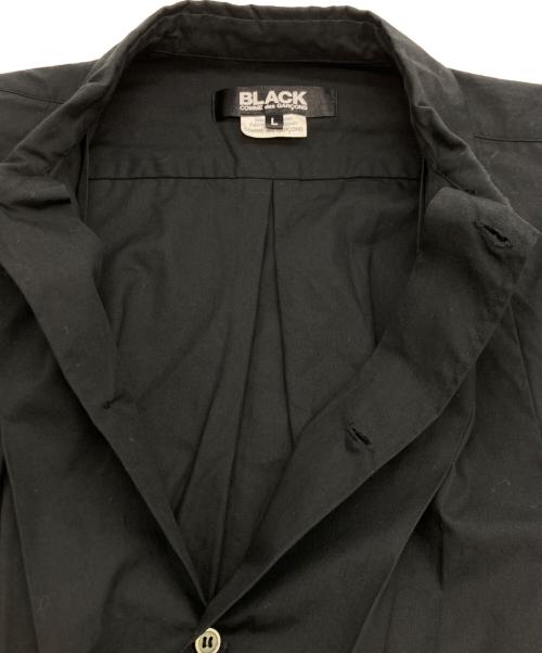 BLACK COMME des GARCONS（ブラックコムデギャルソン）BLACK COMME des GARCONS (ブラックコムデギャルソン) プリーツ丸襟ブラウス ブラック サイズ:SIZE Lの古着・服飾アイテム