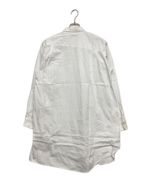 COMME des GARCONS HOMME PLUS（コムデギャルソンオムプリュス）COMME des GARCONS HOMME PLUS (コムデギャルソンオムプリュス) 捻れ変形ロングシャツ ホワイト サイズ:SIZE Sの古着・服飾アイテム