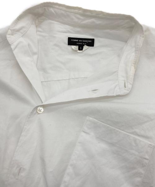 COMME des GARCONS HOMME PLUS（コムデギャルソンオムプリュス）COMME des GARCONS HOMME PLUS (コムデギャルソンオムプリュス) 捻れ変形ロングシャツ ホワイト サイズ:SIZE Sの古着・服飾アイテム