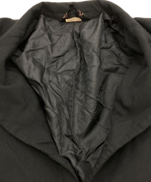 BLACK COMME des GARCONS（ブラックコムデギャルソン）BLACK COMME des GARCONS (ブラックコムデギャルソン) ポリ縮絨ドッキングロングジャケット/コート ブラック サイズ:SIZE Lの古着・服飾アイテム