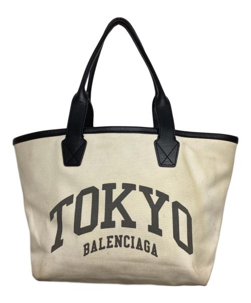 BALENCIAGA（バレンシアガ）BALENCIAGA (バレンシアガ) ジャンボ スモール トートバッグ ブラック×アイボリーの古着・服飾アイテム